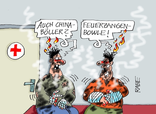 Cartoon: Feuerzangenbowle (medium) by RABE tagged silvester,neujahr,jahresbeginn,prosit,rutsch,feuerwerk,böller,neujahrsansprache,silvesteransprache,rabe,ralf,böhme,cartoon,karikatur,pressezeichnung,farbcartoon,tagescartoon,tv,rede,alexa,amazon,feuerzangenbowle,bowle,brand,feuer,flamme,verletzungen,arzt,notaufnahme,brandwunden,rauch,verband,mullbinden,silvester,neujahr,jahresbeginn,prosit,rutsch,feuerwerk,böller,neujahrsansprache,silvesteransprache,rabe,ralf,böhme,cartoon,karikatur,pressezeichnung,farbcartoon,tagescartoon,tv,rede,alexa,amazon,feuerzangenbowle,bowle,brand,feuer,flamme,verletzungen,arzt,notaufnahme,brandwunden,rauch,verband,mullbinden