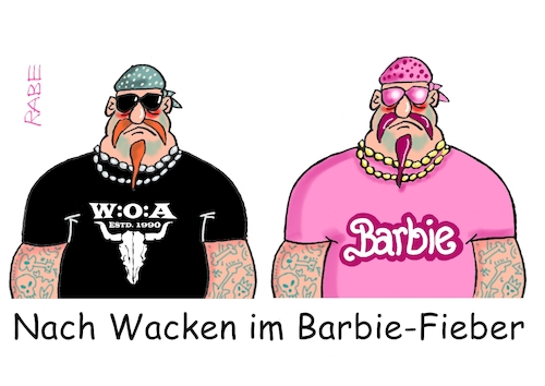 Cartoon: Fieberträume (medium) by RABE tagged barbie,barbiepuppe,barbiefilm,hollywood,film,kino,ken,puppe,spielzeug,rabe,ralf,böhme,cartoon,karikatur,pressezeichnung,farbcartoon,tagescartoon,wacken,festival,heavy,metal,headbanger,open,air,barbie,barbiepuppe,barbiefilm,hollywood,film,kino,ken,puppe,spielzeug,rabe,ralf,böhme,cartoon,karikatur,pressezeichnung,farbcartoon,tagescartoon,wacken,festival,heavy,metal,headbanger,open,air