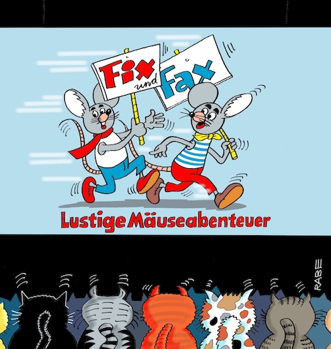 Cartoon: Fix und Fax (medium) by RABE tagged fix,fax,comic,atze,ddr,mäuse,mäusepaar,jürgen,kieser,zeichner,cartoonist,rabe,ralf,böhme,cartoons,karikatur,pressezeichnung,farbcartoon,tagescartoon,comicheft,fix,fax,comic,atze,ddr,mäuse,mäusepaar,jürgen,kieser,zeichner,cartoonist,rabe,ralf,böhme,cartoons,karikatur,pressezeichnung,farbcartoon,tagescartoon,comicheft