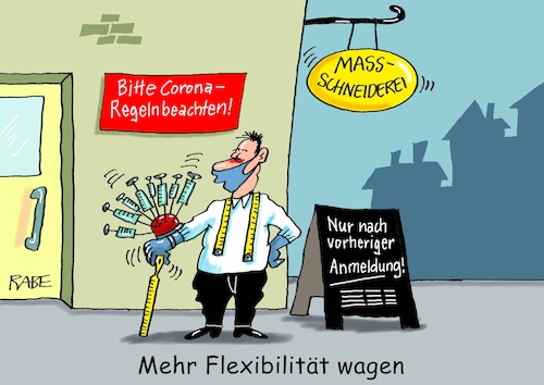 Cartoon: Flexi Flex (medium) by RABE tagged corona,bundländerkonferenz,merkel,kanzleramt,lockerungen,stufenplan,öffnungen,lockdown,shutdown,baumärkte,impfdosen,rki,fallzahlen,inzidenzwert,spahn,impfzentren,impfreihenfolge,flexibilität,schneider,massschneidere,notbremse,inzidenzwerte,corona,bundländerkonferenz,merkel,kanzleramt,lockerungen,stufenplan,öffnungen,lockdown,shutdown,baumärkte,impfdosen,rki,fallzahlen,inzidenzwert,spahn,impfzentren,impfreihenfolge,flexibilität,schneider,massschneidere,notbremse,inzidenzwerte