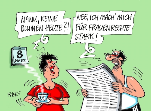 Cartoon: Frauentag (medium) by RABE tagged fraunetag,frauenpower,frauentagsfeier,frauenrechte,frauenquote,rabe,ralf,böhme,cartoon,karikatur,pressezeichnung,farbcartoon,tagescartoon,mann,frau,demo,recht,kalender,frauentagsgruß,fraunetag,frauenpower,frauentagsfeier,frauenrechte,frauenquote,rabe,ralf,böhme,cartoon,karikatur,pressezeichnung,farbcartoon,tagescartoon,mann,frau,demo,recht,kalender,frauentagsgruß