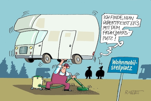 Cartoon: Frühlingsputz (medium) by RABE tagged merz,kanzler,koalition,union,spd,klingbeil,cartoon,karikatur,pressezeichnung,farbcartoon,tagescartoon,db,bahn,frühling,frühjahr,frühjahrsputz,ice,zug,blumenkasten,blumenkästen,camper,camping,campingwagen,van,merz,kanzler,koalition,union,spd,klingbeil,cartoon,karikatur,pressezeichnung,farbcartoon,tagescartoon,db,bahn,frühling,frühjahr,frühjahrsputz,ice,zug,blumenkasten,blumenkästen,camper,camping,campingwagen,van