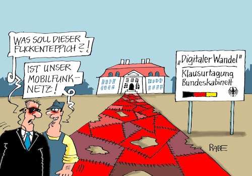 Cartoon: Funkloch Meseberg (medium) by RABE tagged meseberg,schloß,digitaler,wandel,klausurtagung,bundeskabinet,funkloch,mobilfunknetz,rabe,ralf,öhme,cartoon,karikatur,pressezeichnung,farbcartoon,tagescartoon,mobilfunkstrategie,teppich,flickenteppich,löcher,meseberg,schloß,digitaler,wandel,klausurtagung,bundeskabinet,funkloch,mobilfunknetz,rabe,ralf,öhme,cartoon,karikatur,pressezeichnung,farbcartoon,tagescartoon,mobilfunkstrategie,teppich,flickenteppich,löcher