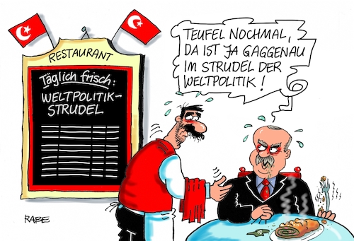 Cartoon: Gaggenau (medium) by RABE tagged gaggenau,rathaus,absage,wahlkampfveranstaltung,justizminister,türkei,ankara,akp,erdogan,regime,sulatan,präsidialamt,rabe,ralf,böhme,cartoon,karikatur,pressezeichnung,farbcartoon,tagescartoon,restaurant,weltpolitik,weltpolitikstrudel,apfelstrudel,gaggenau,rathaus,absage,wahlkampfveranstaltung,justizminister,türkei,ankara,akp,erdogan,regime,sulatan,präsidialamt,rabe,ralf,böhme,cartoon,karikatur,pressezeichnung,farbcartoon,tagescartoon,restaurant,weltpolitik,weltpolitikstrudel,apfelstrudel