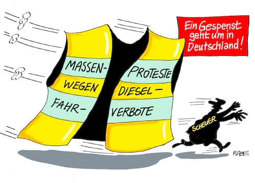 Cartoon: Gelbweste (medium) by RABE tagged vw,diesel,dieselskandal,dieselfahrverbot,gelbweste,gelbwestenprotest,paris,innenstädte,verkehrsminister,scheuer,csu,gespenst,deutschland,rabe,cartoon,karikatur,tagescartoon,vw,diesel,dieselskandal,dieselfahrverbot,gelbweste,gelbwestenprotest,paris,innenstädte,verkehrsminister,scheuer,csu,gespenst,deutschland,rabe,cartoon,karikatur,tagescartoon