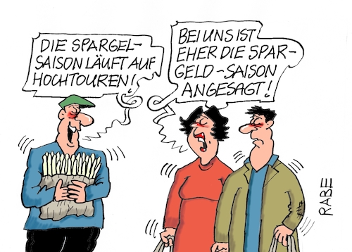 Cartoon: Geldsparen (medium) by RABE tagged merz,kanzler,koalition,union,spd,klingbeil,cartoon,karikatur,pressezeichnung,farbcartoon,tagescartoon,db,bahn,frühling,frühjahr,frühjahrsputz,ice,zug,blumenkasten,blumenkästen,esc,songcontest,einschnitte,sparkurs,reform,spargel,spargelsaison,spargelesser,sparer,geld,gemüse,edelgemüse,merz,kanzler,koalition,union,spd,klingbeil,cartoon,karikatur,pressezeichnung,farbcartoon,tagescartoon,db,bahn,frühling,frühjahr,frühjahrsputz,ice,zug,blumenkasten,blumenkästen,esc,songcontest,einschnitte,sparkurs,reform,spargel,spargelsaison,spargelesser,sparer,geld,gemüse,edelgemüse