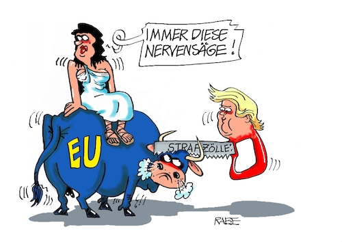 Cartoon: Genervter Stiernacken (medium) by RABE tagged trump,kanada,gipfel,gipfeltreffen,staatschefs,rabe,ralf,böhme,cartoon,karikatur,pressezeichnung,farbcartoon,tagescartoon,gespenst,geist,angst,donald,usa,nato,natoaustritt,schild,zoll,strafe,strafzölle,handel,handelskrieg,eu,europa,stier,säge,nervensäge,trump,kanada,gipfel,gipfeltreffen,staatschefs,rabe,ralf,böhme,cartoon,karikatur,pressezeichnung,farbcartoon,tagescartoon,gespenst,geist,angst,donald,usa,nato,natoaustritt,schild,zoll,strafe,strafzölle,handel,handelskrieg,eu,europa,stier,säge,nervensäge
