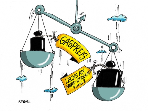 Cartoon: Gewichtiges (medium) by RABE tagged gas,gassparen,gasnotstand,gasgeben,sanktionen,gasspeicher,gasheizung,rabe,ralf,böhme,cartoon,karikatur,pressezeichnung,farbcartoon,tagescartoon,robert,habeck,putin,ukrainekrieg,nordstream,pipeline,gaspipeline,loch,leck,gasaustritt,waage,gewichte,gaspreissteigerung,gas,gassparen,gasnotstand,gasgeben,sanktionen,gasspeicher,gasheizung,rabe,ralf,böhme,cartoon,karikatur,pressezeichnung,farbcartoon,tagescartoon,robert,habeck,putin,ukrainekrieg,nordstream,pipeline,gaspipeline,loch,leck,gasaustritt,waage,gewichte,gaspreissteigerung