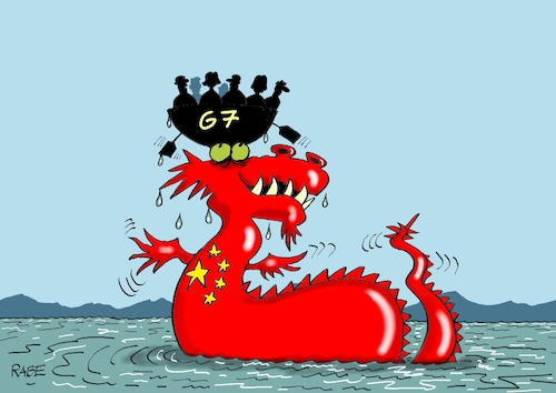 Cartoon: Gipfeltreffen (medium) by RABE tagged cosco,china,peking,hamburg,hafen,container,rabe,ralf,böhme,cartoon,karikatur,pressezeichnung,farbcartoon,tagescartoon,drachen,containerhafen,olaf,scholz,chinastrategie,taiwan,sieben,gipfel,gipfeltreffen,außenminister,japan,baerbock,cosco,china,peking,hamburg,hafen,container,rabe,ralf,böhme,cartoon,karikatur,pressezeichnung,farbcartoon,tagescartoon,drachen,containerhafen,olaf,scholz,chinastrategie,taiwan,sieben,gipfel,gipfeltreffen,außenminister,japan,baerbock