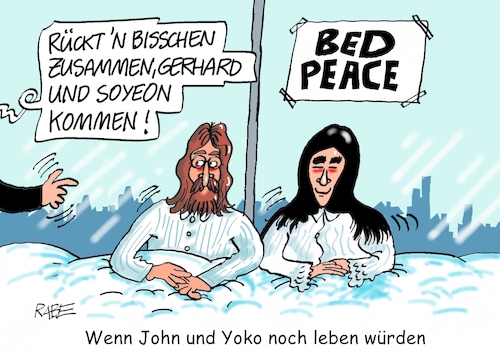 Cartoon: Give Peace a Chance (medium) by RABE tagged usa,biden,telefonat,putin,moskau,kreml,kremlchef,rabe,ralf,böhme,cartoon,karikatur,pressezeichnung,farbcartoon,tagescartoon,ukraine,ukrainekrise,nato,telefonleitung,gipfel,ukrainegipfel,macron,kiew,sanktionen,diplomatie,gehard,schröder,spd,frieden,friedensgespräche,soyeon,bedin,bed,in,john,lennon,yoko,ono,beatle,amsterdam,hilton,montreal,usa,biden,telefonat,putin,moskau,kreml,kremlchef,rabe,ralf,böhme,cartoon,karikatur,pressezeichnung,farbcartoon,tagescartoon,ukraine,ukrainekrise,nato,telefonleitung,gipfel,ukrainegipfel,macron,kiew,sanktionen,diplomatie,gehard,schröder,spd,frieden,friedensgespräche,soyeon,bedin,bed,in,john,lennon,yoko,ono,beatle,amsterdam,hilton,montreal