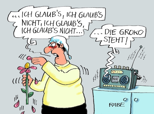 Cartoon: Glaubenssache (medium) by RABE tagged sonderparteitag,spd,martin,schulz,ja,groko,koalitionsverhandlungen,rabe,ralf,böhme,cartoon,karikatur,pressezeichnung,farbcartoon,tagescartoon,merkel,union,koalitionsgespräche,glauben,blume,blütenblätter,koalition,mitgliederbefragung,sonderparteitag,spd,martin,schulz,ja,groko,koalitionsverhandlungen,rabe,ralf,böhme,cartoon,karikatur,pressezeichnung,farbcartoon,tagescartoon,merkel,union,koalitionsgespräche,glauben,blume,blütenblätter,koalition,mitgliederbefragung