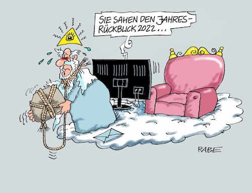 Cartoon: Göttliches (medium) by RABE tagged gas,gassparen,gasnotstand,gasgeben,sanktionen,gasspeicher,gasheizung,rabe,ralf,böhme,cartoon,karikatur,pressezeichnung,farbcartoon,tagescartoon,robert,habeck,putin,ukrainekrieg,wumms,doppelwumms,inflation,trump,gott,wolke,himmel,selbstmord,suizid,stein,strick,abschiedsbrief,hiobsnachrichten,tv,fernsehen,nachrichten,gas,gassparen,gasnotstand,gasgeben,sanktionen,gasspeicher,gasheizung,rabe,ralf,böhme,cartoon,karikatur,pressezeichnung,farbcartoon,tagescartoon,robert,habeck,putin,ukrainekrieg,wumms,doppelwumms,inflation,trump,gott,wolke,himmel,selbstmord,suizid,stein,strick,abschiedsbrief,hiobsnachrichten,tv,fernsehen,nachrichten