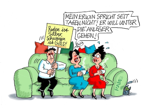 Cartoon: Goldjunge Erwin (medium) by RABE tagged merz,kanzler,koalition,union,spd,klingbeil,cartoon,karikatur,pressezeichnung,farbcartoon,tagescartoon,bürokratie,verwaltung,beamte,modernisierung,monster,drachen,schwert,holzschwert,nägel,säge,gold,goldpreis,erwin,edelmetall,feinunze,unze,anleger,börse,couch,schweigen,reden,kapitalmarkt,merz,kanzler,koalition,union,spd,klingbeil,cartoon,karikatur,pressezeichnung,farbcartoon,tagescartoon,bürokratie,verwaltung,beamte,modernisierung,monster,drachen,schwert,holzschwert,nägel,säge,gold,goldpreis,erwin,edelmetall,feinunze,unze,anleger,börse,couch,schweigen,reden,kapitalmarkt