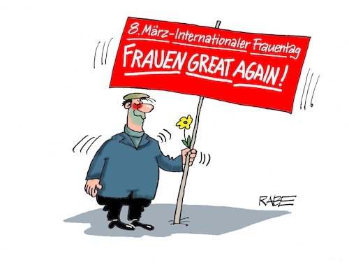 Cartoon: Great Again (medium) by RABE tagged frauentag,frauen,achter,märz,glückwünsche,männer,kalender,blumen,rabe,ralf,böhme,cartoon,karikatur,pressezeichnung,farbcartoon,tagescartoon,ki,intelligenz,chatgpt,roboter,hausarbeit,putzen,waschen,gleichberechtigung,gleichstellung,frauenpower,trump,great,again,transparent,frauentag,frauen,achter,märz,glückwünsche,männer,kalender,blumen,rabe,ralf,böhme,cartoon,karikatur,pressezeichnung,farbcartoon,tagescartoon,ki,intelligenz,chatgpt,roboter,hausarbeit,putzen,waschen,gleichberechtigung,gleichstellung,frauenpower,trump,great,again,transparent