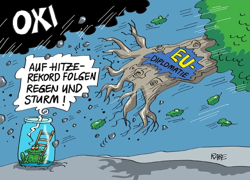 Cartoon: Grexit oxi (medium) by RABE tagged griechenland,athen,grexit,oxi,referendum,volksabstimmung,nein,euro,eurozone,brüssel,eu,varoufakis,tsipras,rabe,ralf,böhme,cartoon,tagescartoon,farbzeichnung,pressezeichnung,baum,wurzeln,unwetter,hitzewelle,sturm,regen,juncker,griechenland,athen,grexit,oxi,referendum,volksabstimmung,nein,euro,eurozone,brüssel,eu,varoufakis,tsipras,rabe,ralf,böhme,cartoon,tagescartoon,farbzeichnung,pressezeichnung,baum,wurzeln,unwetter,hitzewelle,sturm,regen,juncker