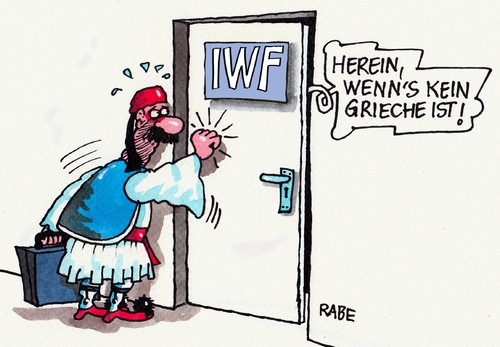 Cartoon: Griechen (medium) by RABE tagged iwf,ezb,verhandlungen,griechenland,eu,tsipras,juncker,rabe,ralf,böhme,cartoon,karikatur,pressezeichnung,farbcartoon,tagescartoon,varoufakis,athen,euro,brüssel,schuldenschnitt,iwf,ezb,verhandlungen,griechenland,eu,tsipras,juncker,rabe,ralf,böhme,cartoon,karikatur,pressezeichnung,farbcartoon,tagescartoon,varoufakis,athen,euro,brüssel,schuldenschnitt