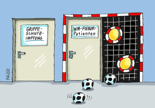 Cartoon: Grippeschutz (medium) by RABE tagged katar,wüstenstaat,saudis,scheichs,wüste,fußball,wm,weltmeisterschaft,menschenrechte,hitz,stadionbau,rabe,ralf,böhme,cartoon,karikatur,pressezeichnung,farbcartoon,tagescartoon,tor,sport,torwand,bälle,fußbälle,grippe,grippeschutz,grippeschutzimpfung,grippeepedemie,schutzimpfung,arzt,arztpraxis,wartezimmer,schwester,rezeption,fieber,patient,fußballfieber,influenza,katar,wüstenstaat,saudis,scheichs,wüste,fußball,wm,weltmeisterschaft,menschenrechte,hitz,stadionbau,rabe,ralf,böhme,cartoon,karikatur,pressezeichnung,farbcartoon,tagescartoon,tor,sport,torwand,bälle,fußbälle,grippe,grippeschutz,grippeschutzimpfung,grippeepedemie,schutzimpfung,arzt,arztpraxis,wartezimmer,schwester,rezeption,fieber,patient,fußballfieber,influenza