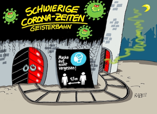 Cartoon: Gruseliges (medium) by RABE tagged virus,corona,pandemie,coronakrise,rabe,ralf,böhme,cartoon,karikatur,pressezeichnung,farbcartoon,tagescartoon,viren,virenschutz,mundschutz,desinfektion,föderal,föderalismus,ländersache,merkel,kanzlerin,sommerdebatte,sommerbefragung,geisterbahn,abstandsregeln,maskenpflicht,maskenmuffel,lockerungen,ministertreffen,demo,coronaleugner,krise,virus,corona,pandemie,coronakrise,rabe,ralf,böhme,cartoon,karikatur,pressezeichnung,farbcartoon,tagescartoon,viren,virenschutz,mundschutz,desinfektion,föderal,föderalismus,ländersache,merkel,kanzlerin,sommerdebatte,sommerbefragung,geisterbahn,abstandsregeln,maskenpflicht,maskenmuffel,lockerungen,ministertreffen,demo,coronaleugner,krise