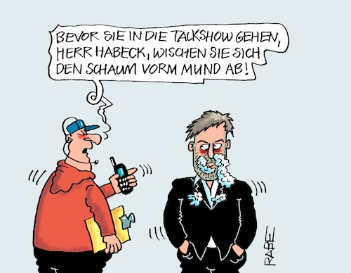 Cartoon: Habecks Schaumbad (medium) by RABE tagged merz,union,kanzler,fritze,koalition,spd,klingbeil,bundesregierung,rabe,ralf,böhme,cartoon,karikatur,pressezeichnung,farbcartoon,tagescartoon,trump,putin,krisen,tv,nachrichten,waschmaschine,robert,habeck,grüne,abgang,schaum,mund,talkshow,söder,glöckner,angriff,merz,union,kanzler,fritze,koalition,spd,klingbeil,bundesregierung,rabe,ralf,böhme,cartoon,karikatur,pressezeichnung,farbcartoon,tagescartoon,trump,putin,krisen,tv,nachrichten,waschmaschine,robert,habeck,grüne,abgang,schaum,mund,talkshow,söder,glöckner,angriff