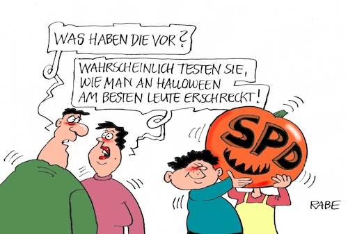 Cartoon: Halloweentest (medium) by RABE tagged spd,nahles,umfragewerte,afd,wählergunst,prozent,rabe,ralf,böhme,cartoon,karikatur,pressezeichnung,farbcartoon,tagescartoon,baum,raben,tante,scholz,groko,koalitionsstreit,asylstreit,asylkompromiss,hessen,hessenwahl,landtagswahl,schäfer,gümpel,schreck,grusel,kürbis,halloween,spd,nahles,umfragewerte,afd,wählergunst,prozent,rabe,ralf,böhme,cartoon,karikatur,pressezeichnung,farbcartoon,tagescartoon,baum,raben,tante,scholz,groko,koalitionsstreit,asylstreit,asylkompromiss,hessen,hessenwahl,landtagswahl,schäfer,gümpel,schreck,grusel,kürbis,halloween