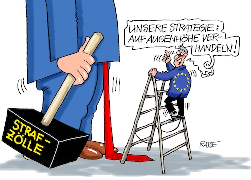 Cartoon: Hammerzoll (medium) by RABE tagged trump,kanada,gipfel,gipfeltreffen,staatschefs,rabe,ralf,böhme,cartoon,karikatur,pressezeichnung,farbcartoon,tagescartoon,gespenst,geist,angst,donald,usa,strafe,strafzoll,handelskrieg,strafzölle,hammer,zollhammer,eu,europa,gegenmaßnahme,leiter,augenhöhe,trump,kanada,gipfel,gipfeltreffen,staatschefs,rabe,ralf,böhme,cartoon,karikatur,pressezeichnung,farbcartoon,tagescartoon,gespenst,geist,angst,donald,usa,strafe,strafzoll,handelskrieg,strafzölle,hammer,zollhammer,eu,europa,gegenmaßnahme,leiter,augenhöhe
