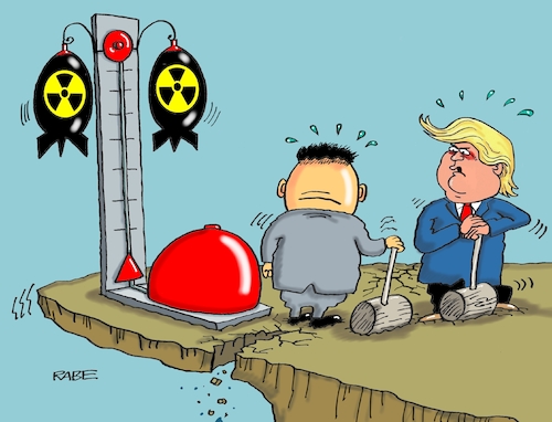 Cartoon: Hau den Lukas (medium) by RABE tagged donald,trump,nordkorea,südkorea,washington,knopf,atomknopf,schreibtisch,neujahrsansprache,atomwaffen,atombombe,rabe,ralf,böhme,cartoon,karikatur,pressezeichnung,farbcartoon,tagescartoon,hau,den,lukas,rummelplatz,machthaber,kim,hammer,donald,trump,nordkorea,südkorea,washington,knopf,atomknopf,schreibtisch,neujahrsansprache,atomwaffen,atombombe,rabe,ralf,böhme,cartoon,karikatur,pressezeichnung,farbcartoon,tagescartoon,hau,den,lukas,rummelplatz,machthaber,kim,hammer