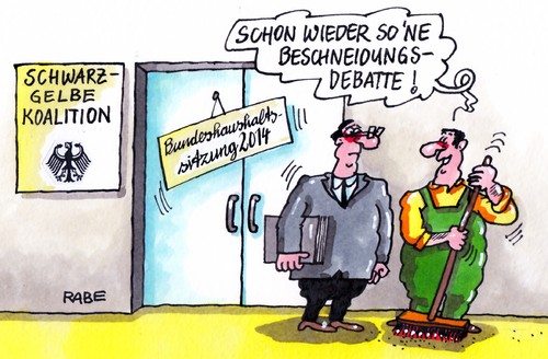 Cartoon: Haushaltsdebatte (medium) by RABE tagged haushaltsdebatte,bundeshaushalt,bundeshaushaltsdebatte,schwarzgelb,sparen,koalition,bundesregierung,schäuble,cdu,bundesfinanzminister,kürzungen,einsparungen,schulden,krise,euro,schuldenkrise,rabe,ralf,böhme,cartoon,karikatur,beschneidung,beschneidungsdebatte,beschneidungsritual,juden,vorhaut,finanzexperten,finanzhaushalt,haushaltsdebatte,bundeshaushalt,bundeshaushaltsdebatte,schwarzgelb,sparen,koalition,bundesregierung,schäuble,cdu,bundesfinanzminister,kürzungen,einsparungen,schulden,krise,euro,schuldenkrise,rabe,ralf,böhme,cartoon,karikatur,beschneidung,beschneidungsdebatte,beschneidungsritual,juden,vorhaut,finanzexperten,finanzhaushalt