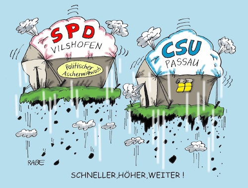 Cartoon: Heißluftballone (medium) by RABE tagged vilshofen,passau,aschermittwoch,festzelt,scheuer,seehofer,bayern,csu,spd,schulz,rabe,ralf,böhme,cartoon,karikatur,pressezeichnung,farbcartoon,tagescartoon,rasen,rasenstück,höhenflug,redner,heiße,luft,phrasen,gengner,wahlkampf,bundestagswahl,vilshofen,passau,aschermittwoch,festzelt,scheuer,seehofer,bayern,csu,spd,schulz,rabe,ralf,böhme,cartoon,karikatur,pressezeichnung,farbcartoon,tagescartoon,rasen,rasenstück,höhenflug,redner,heiße,luft,phrasen,gengner,wahlkampf,bundestagswahl