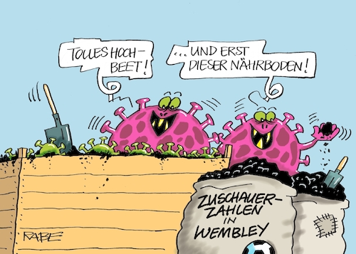 Cartoon: Hochbeetiges (medium) by RABE tagged corona,bundländerkonferenz,merkel,kanzleramt,lockerungen,stufenplan,öffnungen,lockdown,shutdown,baumärkte,impfdosen,rki,fallzahlen,inzidenzwert,spahn,impfzentren,impfreihenfolge,notbremse,fußball,em,europameisterschaft,england,deutschland,sport,delta,deltavariante,wembley,wembleystadion,hochbeet,nährboden,muttererde,zuschauer,löw,corona,bundländerkonferenz,merkel,kanzleramt,lockerungen,stufenplan,öffnungen,lockdown,shutdown,baumärkte,impfdosen,rki,fallzahlen,inzidenzwert,spahn,impfzentren,impfreihenfolge,notbremse,fußball,em,europameisterschaft,england,deutschland,sport,delta,deltavariante,wembley,wembleystadion,hochbeet,nährboden,muttererde,zuschauer,löw