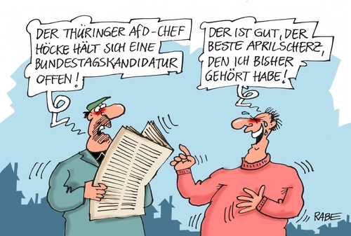 Cartoon: Höcke (medium) by RABE tagged afd,thüringen,björn,höcke,landesregierung,kandidatur,bundestagswahl,mandat,rabe,ralf,böhme,cartoon,karikatur,pressezeichnung,farbcartoon,tagescartoon,chef,april,aprilscherz,afd,thüringen,björn,höcke,landesregierung,kandidatur,bundestagswahl,mandat,rabe,ralf,böhme,cartoon,karikatur,pressezeichnung,farbcartoon,tagescartoon,chef,april,aprilscherz