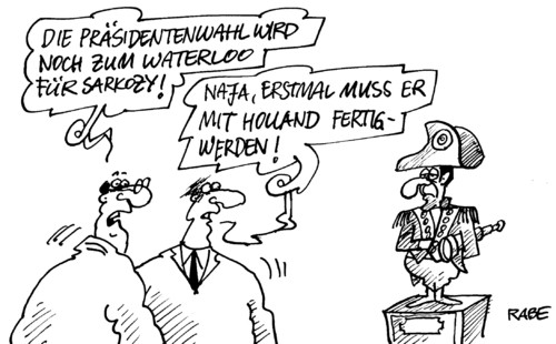 Cartoon: Holländische Soße (medium) by RABE tagged präsidentenwahl,sarkozy,frankreich,hollande,sozialisten,rechte,präsident,staatspräsident,paris,wahlgang,waterloo,belgien,holland,napoleon,schlacht,kaiser,amtsinhaber,stichwahl,präsidentenwahl,sarkozy,frankreich,hollande,sozialisten,rechte,staatspräsident,präsident,paris,wahlgang,waterloo,belgien,holland,napoleon