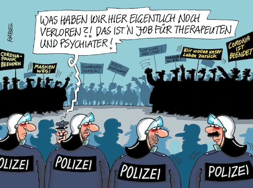 Cartoon: Hygienedemo (medium) by RABE tagged virus,corona,pandemie,coronakrise,rabe,ralf,böhme,cartoon,karikatur,pressezeichnung,farbcartoon,tagescartoon,viren,virenschutz,mundschutz,desinfektion,föderal,föderalismus,ländersache,hygienedemo,großdemo,coronalüge,coronademo,polizei,job,therapeuten,psychiater,weltverbesserer,verschwörungstheorie,abstandsregeln,masken,maskenpflicht,virus,corona,pandemie,coronakrise,rabe,ralf,böhme,cartoon,karikatur,pressezeichnung,farbcartoon,tagescartoon,viren,virenschutz,mundschutz,desinfektion,föderal,föderalismus,ländersache,hygienedemo,großdemo,coronalüge,coronademo,polizei,job,therapeuten,psychiater,weltverbesserer,verschwörungstheorie,abstandsregeln,masken,maskenpflicht