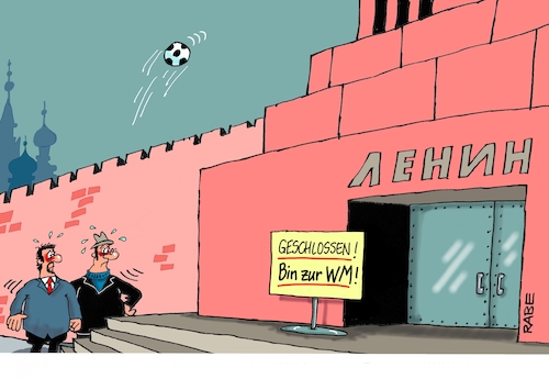 Cartoon: Ich bin dann mal weg (medium) by RABE tagged fußball,wm,russland,gespenst,bayern,münchen,verletzungen,boateng,robben,rabe,ralf,böhme,cartoon,tagescartoon,farbcartoon,pressezeichnung,putin,moskau,fußballer,fußballfieber,fußballmannschaft,tor,kommunist,lenin,mausoleum,leninmausoleum,geschlossen,touristen,fußball,wm,russland,gespenst,bayern,münchen,verletzungen,boateng,robben,rabe,ralf,böhme,cartoon,tagescartoon,farbcartoon,pressezeichnung,putin,moskau,fußballer,fußballfieber,fußballmannschaft,tor,kommunist,lenin,mausoleum,leninmausoleum,geschlossen,touristen