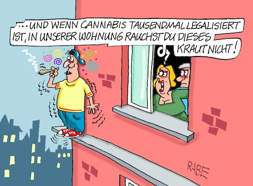 Cartoon: Joint an der frischen Luft (medium) by RABE tagged ampelregierung,ampel,lauterbach,cannabis,cannabislegalisierung,cannabisgesetz,rabe,ralf,böhme,cartoon,karikatur,pressezeichnung,farbcartoon,tagescartoon,joint,hanf,hanfpflanze,eltern,jugenlicher,kind,sohn,wohnung,fenster,fenstersims,sims,ampelregierung,ampel,lauterbach,cannabis,cannabislegalisierung,cannabisgesetz,rabe,ralf,böhme,cartoon,karikatur,pressezeichnung,farbcartoon,tagescartoon,joint,hanf,hanfpflanze,eltern,jugenlicher,kind,sohn,wohnung,fenster,fenstersims,sims