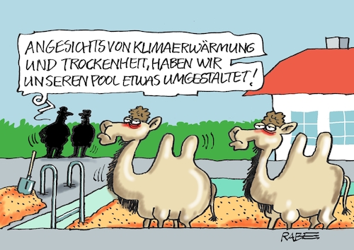 Cartoon: Kamel Pool (medium) by RABE tagged klima,klimaziele,klimawende,ampel,wissing,streit,umsetzung,rabe,ralf,böhme,cartoon,karikatur,pressezeichnung,farbcartoon,tagescartoon,dürre,klimakatastrophe,wüste,trockenheit,sand,ererwärmung,klimaerwärmung,swimmingpool,pool,schwimmbecken,kamele,umgestaltung,basin,klima,klimaziele,klimawende,ampel,wissing,streit,umsetzung,rabe,ralf,böhme,cartoon,karikatur,pressezeichnung,farbcartoon,tagescartoon,dürre,klimakatastrophe,wüste,trockenheit,sand,ererwärmung,klimaerwärmung,swimmingpool,pool,schwimmbecken,kamele,umgestaltung,basin