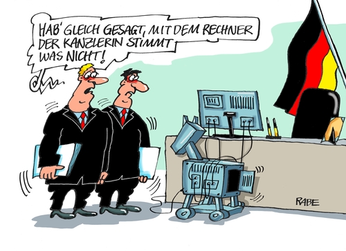 Cartoon: Kanzlerinnen Rechner (medium) by RABE tagged hacker,china,russland,nsa,geheimdienste,internet,ausspähen,spionage,rechner,merkel,kanzlerin,rabe,ralf,böhme,cartoon,karikatur,pressezeichnung,farbcartoon,trojaner,schreibtisch,fahne,pc,kanzlerin,merkel,rechner,spionage,ausspähen,internet,geheimdienste,nsa,russland,china,hacker,rabe,ralf,böhme,cartoon,karikatur,pressezeichnung,farbcartoon,trojaner,schreibtisch,fahne,pc