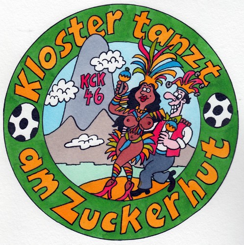 Karnevalsbutton mit Motto Karnevalsbutton mit Motto