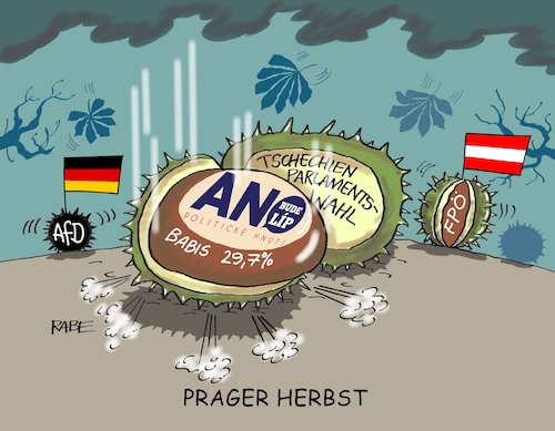 Cartoon: Kastanienplatzen (medium) by RABE tagged tschechien,parlamentswahlen,babis,rechtskonservativ,prag,frühling,herbst,afd,fpö,österreich,rabe,ralf,böhme,cartoon,karikatur,pressezeichnung,farbcartoon,tagescartoon,kastanien,kastanienschale,kastanienblätter,herbststürme,nationalisten,rechte,flüchtlingsstrom,tschechien,parlamentswahlen,babis,rechtskonservativ,prag,frühling,herbst,afd,fpö,österreich,rabe,ralf,böhme,cartoon,karikatur,pressezeichnung,farbcartoon,tagescartoon,kastanien,kastanienschale,kastanienblätter,herbststürme,nationalisten,rechte,flüchtlingsstrom