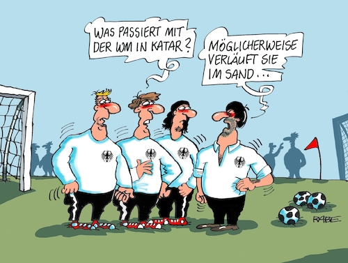 Cartoon: Katar (medium) by RABE tagged katar,emirate,abschottung,saudie,arabien,terrorismusunterstützung,wüste,sand,rabe,ralf,böhme,cartoon,karikatur,pressezeichnung,farbcartoon,tagescartoon,fussballweltmeisterschaft,wm,fußball,mannschaft,austragungsort,hitze,katar,emirate,abschottung,saudie,arabien,terrorismusunterstützung,wüste,sand,rabe,ralf,böhme,cartoon,karikatur,pressezeichnung,farbcartoon,tagescartoon,fussballweltmeisterschaft,wm,fußball,mannschaft,austragungsort,hitze