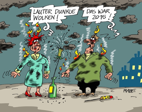 Cartoon: Katastrophenböller (medium) by RABE tagged silvester,jahreswechsel,prosit,neujahr,feuerwerk,böller,raketen,silvesterfeuerwerk,rabe,ralf,böhme,cartoon,karikatur,pressezeichnung,farbcartoon,tagescartoon,katastrophen,attentat,terroranschläge,fehlentscheidungen,eu,griechenlandhilfe,flüchtlingskrise,silvester,jahreswechsel,prosit,neujahr,feuerwerk,böller,raketen,silvesterfeuerwerk,rabe,ralf,böhme,cartoon,karikatur,pressezeichnung,farbcartoon,tagescartoon,katastrophen,attentat,terroranschläge,fehlentscheidungen,eu,griechenlandhilfe,flüchtlingskrise