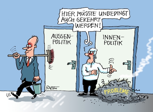Cartoon: Kehrseite (medium) by RABE tagged merz,union,kanzler,fritze,koalition,spd,klingbeil,bundesregierung,rabe,ralf,böhme,cartoon,karikatur,pressezeichnung,farbcartoon,tagescartoon,trump,putin,krisen,tv,nachrichten,innenpolitik,aussenpolitik,probleme,haushalt,besen,eimer,dreck,grenzkontrollen,merz,union,kanzler,fritze,koalition,spd,klingbeil,bundesregierung,rabe,ralf,böhme,cartoon,karikatur,pressezeichnung,farbcartoon,tagescartoon,trump,putin,krisen,tv,nachrichten,innenpolitik,aussenpolitik,probleme,haushalt,besen,eimer,dreck,grenzkontrollen