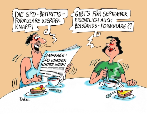 Cartoon: Keine Beitrittsformulare (medium) by RABE tagged spd,schulz,spitzenkandidat,parteieintritt,eintrittsformular,beitrittsformular,bundestagswahl,wählerumfrage,rabe,ralf,böhme,cartoon,karikatur,pressezeichnung,farbcartoon,tagescartoon,beistand,beistandsformular,merkel,kanzlerin,union,wahlwerbung,martin,spd,schulz,spitzenkandidat,parteieintritt,eintrittsformular,beitrittsformular,bundestagswahl,wählerumfrage,rabe,ralf,böhme,cartoon,karikatur,pressezeichnung,farbcartoon,tagescartoon,beistand,beistandsformular,merkel,kanzlerin,union,wahlwerbung,martin