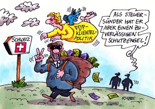 Cartoon: Klientel-Schutzengel (medium) by RABE tagged justizministerin,fdp,leutheusser,schnarrenberger,datenheler,schweiz,steuersünder,steuerflüchtlinge,ausland,liberale,cd,steuerhinterzieher,ankaudf,datencd,betrüger,klientel,klientelpolitik,steuerhinterzieherbeschützerpart,kriminelle,bankgeheimnis,finanzamt,steuerabgaben,steuerzahler,schutz,schutzengel,engel,geld,euro,krise,geldsack,justizministerin,fdp,leutheusser,schnarrenberger,datenheler,schweiz,steuersünder,steuerflüchtlinge,ausland,liberale,cd,steuerhinterzieher,ankaudf,datencd,betrüger,klientel,klientelpolitik,steuerhinterzieherbeschützerpartei,kriminelle,bankgeheimnis,finanzamt,steuerabgaben,steuerzahler,schutz,schutzengel,engel,geld,euro,krise,geldsack