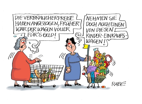 Cartoon: Korbwagen wagen (medium) by RABE tagged inflation,verbraucher,verbraucherpreise,inflationsrate,verbraucherschutz,preise,preissteigerung,inflationsrisiko,rabe,ralf,böhme,cartoon,karikatur,pressezeichnung,farbcartoon,tagescartoon,korb,korbwagen,kinderkorbwagen,supermarkt,weihnachtseinkauf,inflation,verbraucher,verbraucherpreise,inflationsrate,verbraucherschutz,preise,preissteigerung,inflationsrisiko,rabe,ralf,böhme,cartoon,karikatur,pressezeichnung,farbcartoon,tagescartoon,korb,korbwagen,kinderkorbwagen,supermarkt,weihnachtseinkauf