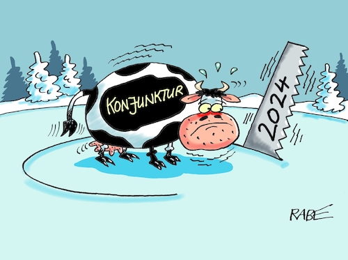 Kuh auf dem Eis Kuh auf dem Eis