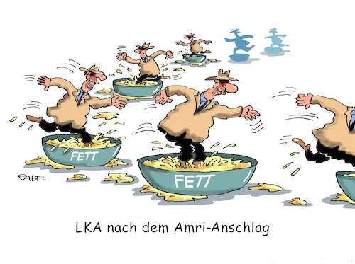 Cartoon: LKA (medium) by RABE tagged amri,lka,bka,verschleierung,anschlag,rabe,ralf,böhme,cartoon,karikatur,pressezeichnung,farbcartoon,tagescartoon,versäumnisseis,rücktrittinnenminister,amri,lka,bka,verschleierung,anschlag,rabe,ralf,böhme,cartoon,karikatur,pressezeichnung,farbcartoon,tagescartoon,versäumnisseis,rücktrittinnenminister