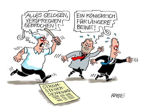Cartoon: Lügen haben kurze Beine (medium) by RABE tagged merz,union,kanzler,fritze,koalition,spd,klingbeil,bundesregierung,rabe,ralf,böhme,cartoon,karikatur,pressezeichnung,farbcartoon,tagescartoon,trump,putin,krisen,tv,nachrichten,wahl,wähler,wahlversprechen,lüge,stromsteuer,stromsteuersenkung,michel,spitzentreffen,prügel,beine,merz,union,kanzler,fritze,koalition,spd,klingbeil,bundesregierung,rabe,ralf,böhme,cartoon,karikatur,pressezeichnung,farbcartoon,tagescartoon,trump,putin,krisen,tv,nachrichten,wahl,wähler,wahlversprechen,lüge,stromsteuer,stromsteuersenkung,michel,spitzentreffen,prügel,beine
