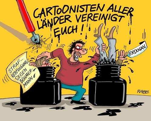 Cartoon: Merkel Strafverfolgung (medium) by RABE tagged erdogan,merkel,türkei,böhmermann,satire,schmähgedicht,staatsaffäre,justiz,strafprozess,rabe,ralf,böhme,cartoon,tagescartoon,farbcartoon,ministerpräsident,tusche,tuschefaß,zeichenfeder,strafverfolgung,gerichte,erdogan,merkel,türkei,böhmermann,satire,schmähgedicht,staatsaffäre,justiz,strafprozess,rabe,ralf,böhme,cartoon,tagescartoon,farbcartoon,ministerpräsident,tusche,tuschefaß,zeichenfeder,strafverfolgung,gerichte