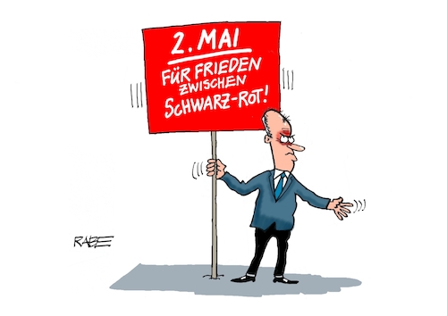 Merz demonstriert