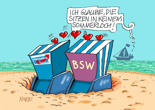 Cartoon: Munkelei (medium) by RABE tagged merz,union,kanzler,fritze,koalition,spd,klingbeil,bundesregierung,rabe,ralf,böhme,cartoon,karikatur,pressezeichnung,farbcartoon,tagescartoon,trump,putin,krisen,tv,nachrichten,bsw,wagenknecht,afd,zusammenkunft,gespräch,weidel,alice,sommer,strand,strandkorb,sommerloch,merz,union,kanzler,fritze,koalition,spd,klingbeil,bundesregierung,rabe,ralf,böhme,cartoon,karikatur,pressezeichnung,farbcartoon,tagescartoon,trump,putin,krisen,tv,nachrichten,bsw,wagenknecht,afd,zusammenkunft,gespräch,weidel,alice,sommer,strand,strandkorb,sommerloch